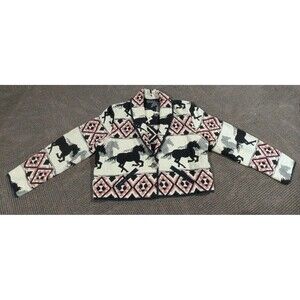 Vintage New Identity Southwestern Horse Tapestry Jacket Size Medium?